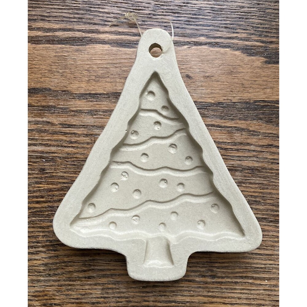 Superstone Cookie Mold Vintage 1994 Sassafras Christmas Tree Ceramic Clay